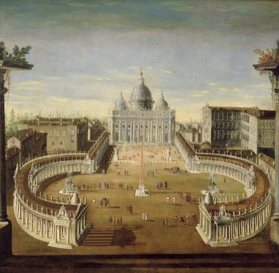 Vue de Saint-Pierre, Rome, 1665 - Italian School